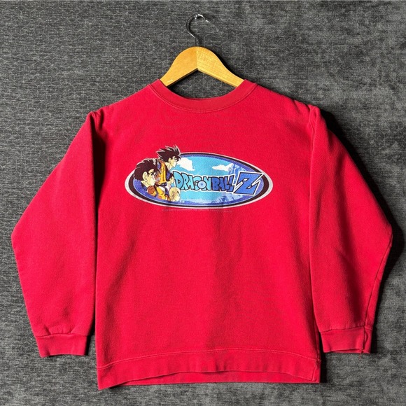 dragon ball z Other - Vintage 2000 Dragon Ball Z Sweatshirt Red Goku Graphic Youth L Crewneck Anime